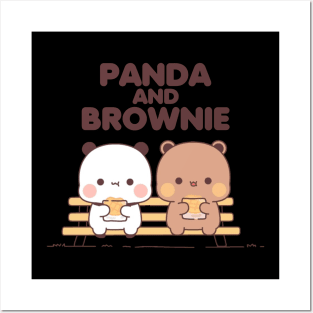 PANDA AND BROWNIE Posters and Art